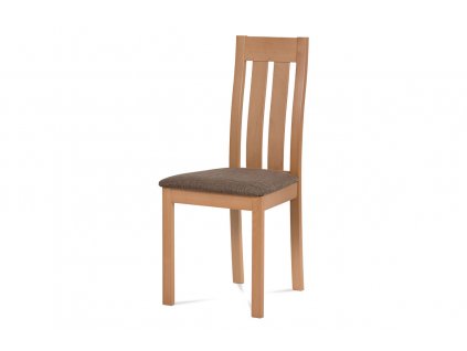 Jídelní židle ISAC, masiv buk/buk/látkový potah hnědý melír