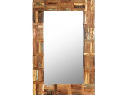 Nástěnné zrcadlo z masivního recyklovaného dřeva 60 x 90 cm [246418]