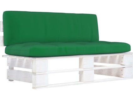 Zahradní středová pohovka z palet zeleně impregnovaná borovice [3066485] (Barva Modrá, barva dřeva Šedá)