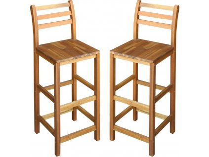 Barové židle 2 ks masivní akáciové dřevo [44130]