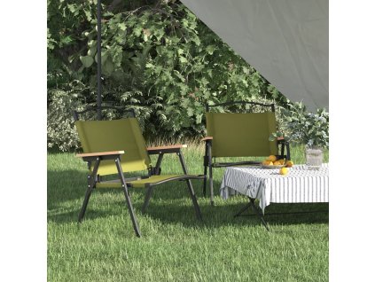 Kempingové židle 2 ks 54 x 43 x 59 cm oxfordská látka [319483] (Barva Zelená)