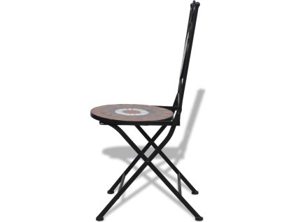 Skládací bistro židle 2 ks keramické a bílé [41535]