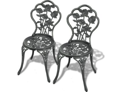 Bistro židle 2 ks litý hliník [43175] (Barva Zelená)