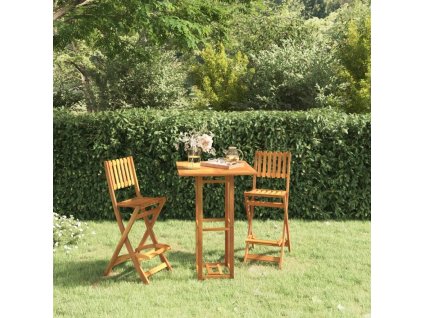 Skládací zahradní barové stoličky 2 ks masivní akáciové dřevo [319188]