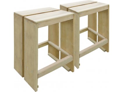 Zahradní barové stoličky 2 ks impregnované borové dřevo [44911]