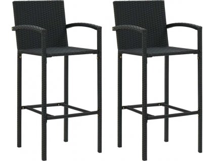 Barové stoličky 2 ks polyratan [313452]