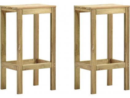 Zahradní barové stoličky 2 ks impregnované borové dřevo [315408]