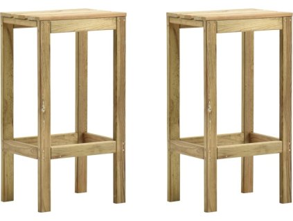 Zahradní barové stoličky 2 ks impregnované borové dřevo [315408]