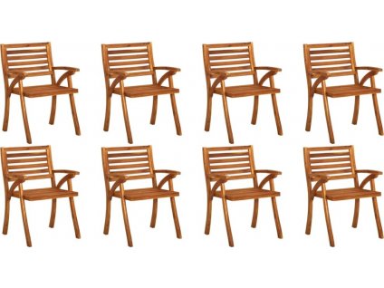 Zahradní židle 8 ks masivní akáciové dřevo [3075172]