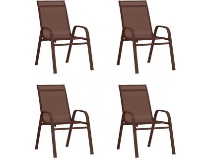 Stohovatelné zahradní židle 4 ks textilenová tkanina [318781]
