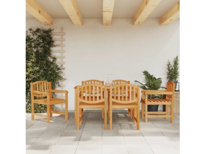 Zahradní židle 6 ks 58 x 59 x 88 cm masivní teakové dřevo [3157905]