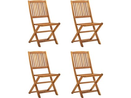 Skládací zahradní židle 4 ks masivní akáciové dřevo [46340]