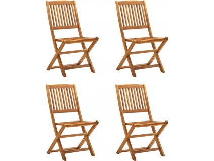 Skládací zahradní židle 4 ks masivní akáciové dřevo [46340]