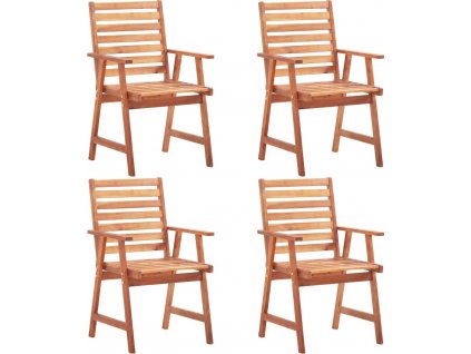 Zahradní jídelní židle 4 ks masivní akáciové dřevo [3051100]