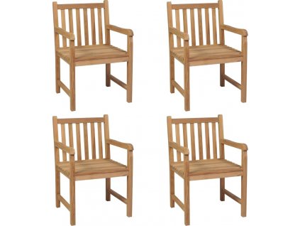 Zahradní židle 4 ks masivní teakové dřevo [3073001]