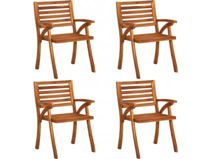 Zahradní židle 4 ks masivní akáciové dřevo [3075171]