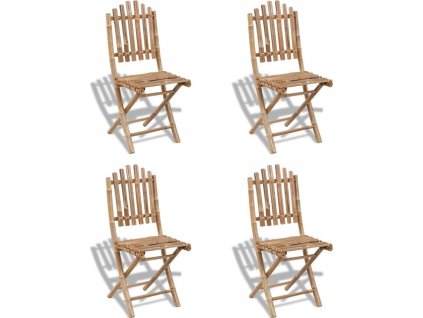 Skládací zahradní židle 4 ks bambus [271715]