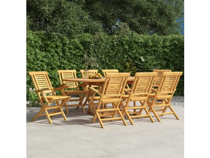 Skládací zahradní židle 8 ks 56x63x90 cm masivní teakové dřevo [3155051]