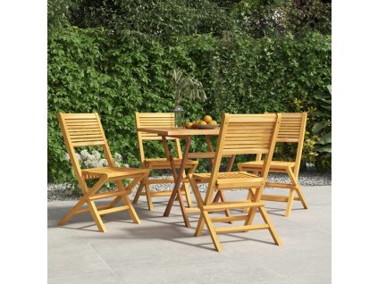 Skládací zahradní židle 4 ks 47x62x90 cm masivní teakové dřevo [3155064]