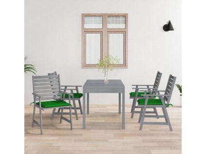 Zahradní jídelní židle s poduškami 4 ks masivní akáciové dřevo [3078409]