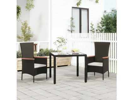 Zahradní židle s poduškami 2 ks polyratan [319525]