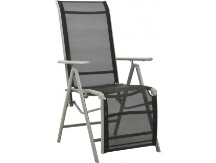 Polohovací zahradní židle textilen a hliník [312196]