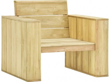 Zahradní židle 89 x 76 x 76 cm impregnované borové dřevo [49036]