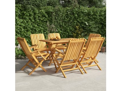 Skládací zahradní židle 6 ks 61x67x90 cm masivní teakové dřevo [3155056]