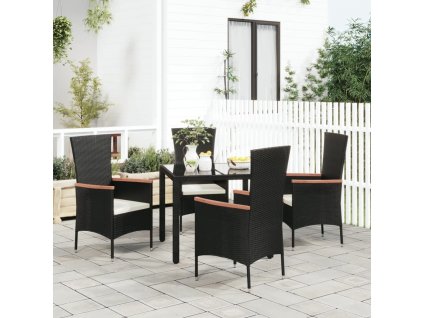 Zahradní židle s poduškami 4 ks polyratan [319527]
