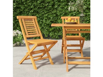 Skládací zahradní židle 2 ks 47x63x90 cm masivní teakové dřevo [362755]
