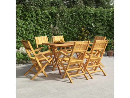 Skládací zahradní židle 6 ks 55x61x90 cm masivní teakové dřevo [3155062]