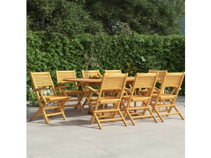 Skládací zahradní židle 8 ks 55x62x90 cm masivní teakové dřevo [3155069]
