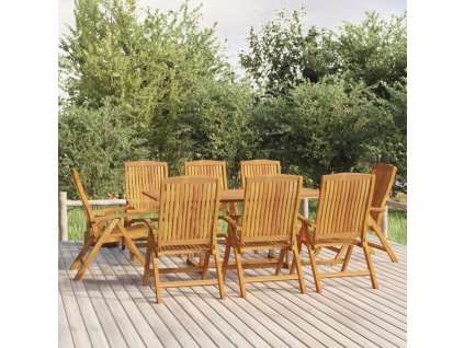 Polohovací zahradní židle 8 ks masivní teakové dřevo [3154925]