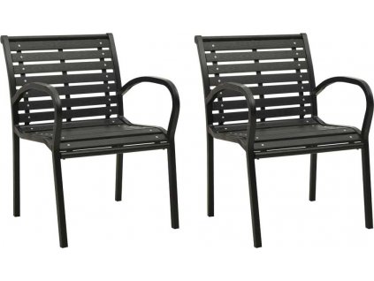 Zahradní židle 2 ks ocel a WPC [312034]