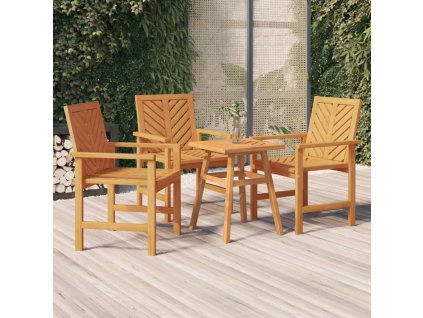 Zahradní jídelní židle 3 ks masivní akáciové dřevo [362228]