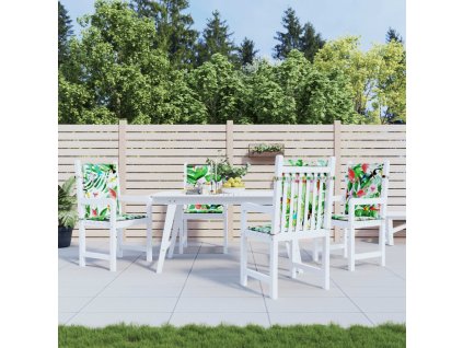 Podušky na židli s nízkým opěradlem 4 ks textil [361326] (Barva zelená a růžová)