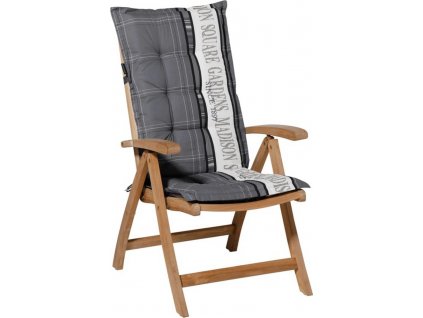Poduška na židli vysoké opěradlo Garden 123x50cm šedá PHOSA056 [419582]