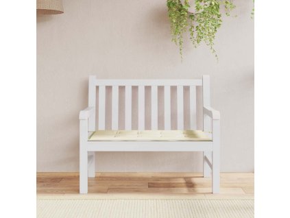 Poduška na zahradní lavici 120x50x4cm látka oxford [361138] (Barva Bílo-zelená)