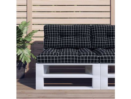 Podušky na palety 2 ks textil [314532] (Barva Modrá)