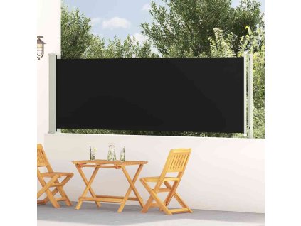 Zatahovací boční markýza 117 x 600 cm [317946] (Barva Černá)