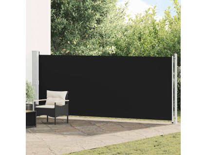 Zatahovací boční markýza / zástěna 600 x 160 cm [313375] (Barva Černá)