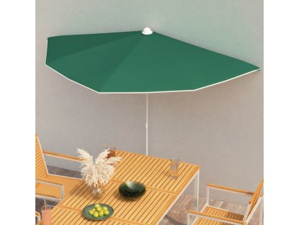 Zahradní půlkruhový slunečník s tyčí 180 x 90 cm [315560]