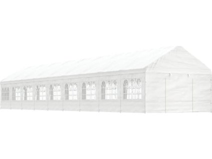 Altán se střechou bílý 20,07 x 4,08 x 3,22 m polyethylen [3155493]