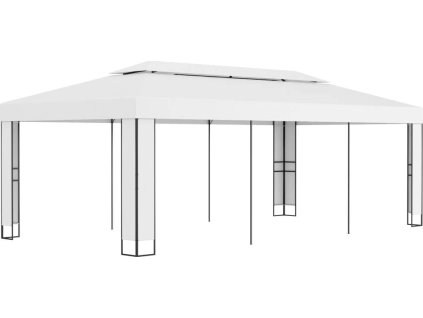 Altán s dvojitou střechou 3 x 6 m 180 g/m² [47951]