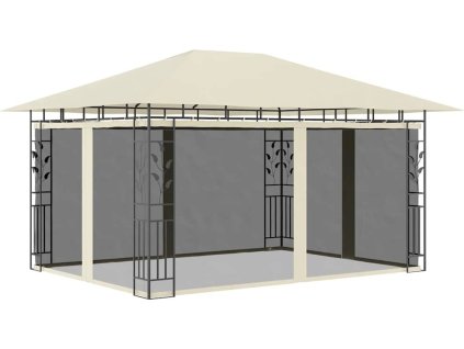 Altán s moskytiérou 4 x 3 x 2,73 m 180 g/m² [47970] (Barva Krémová)