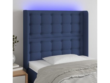 Čelo postele s LED 83 x 16 x 118/128 cm textil [3124462]