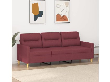 3místná pohovka 180 cm textil [359249] (Barva vínová červená)