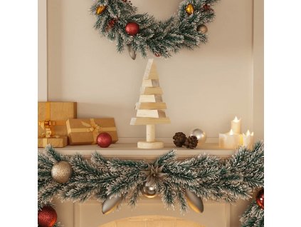 Dřevěný vánoční stromky na ozdoby 2 ks 30 cm masivní borovice [357992]