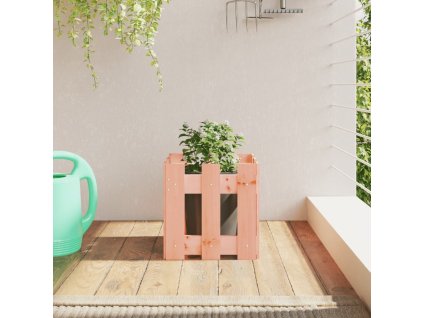 Zahradní truhlík plotový design černý 30x30x30cm masiv borovice [832445] (Barva Přírodní douglaska)