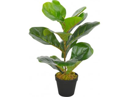 Umělá rostlina fíkus lyrový s květináčem zelená 45 cm [280171]